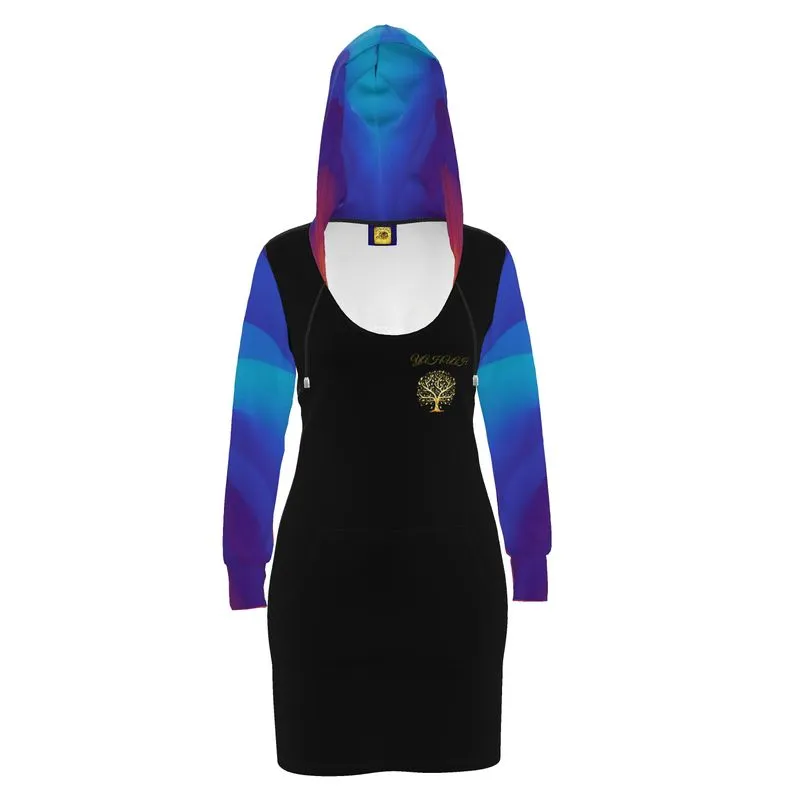 Yahuah-Tree of Life 01 Royal Designer Hoodie Dress